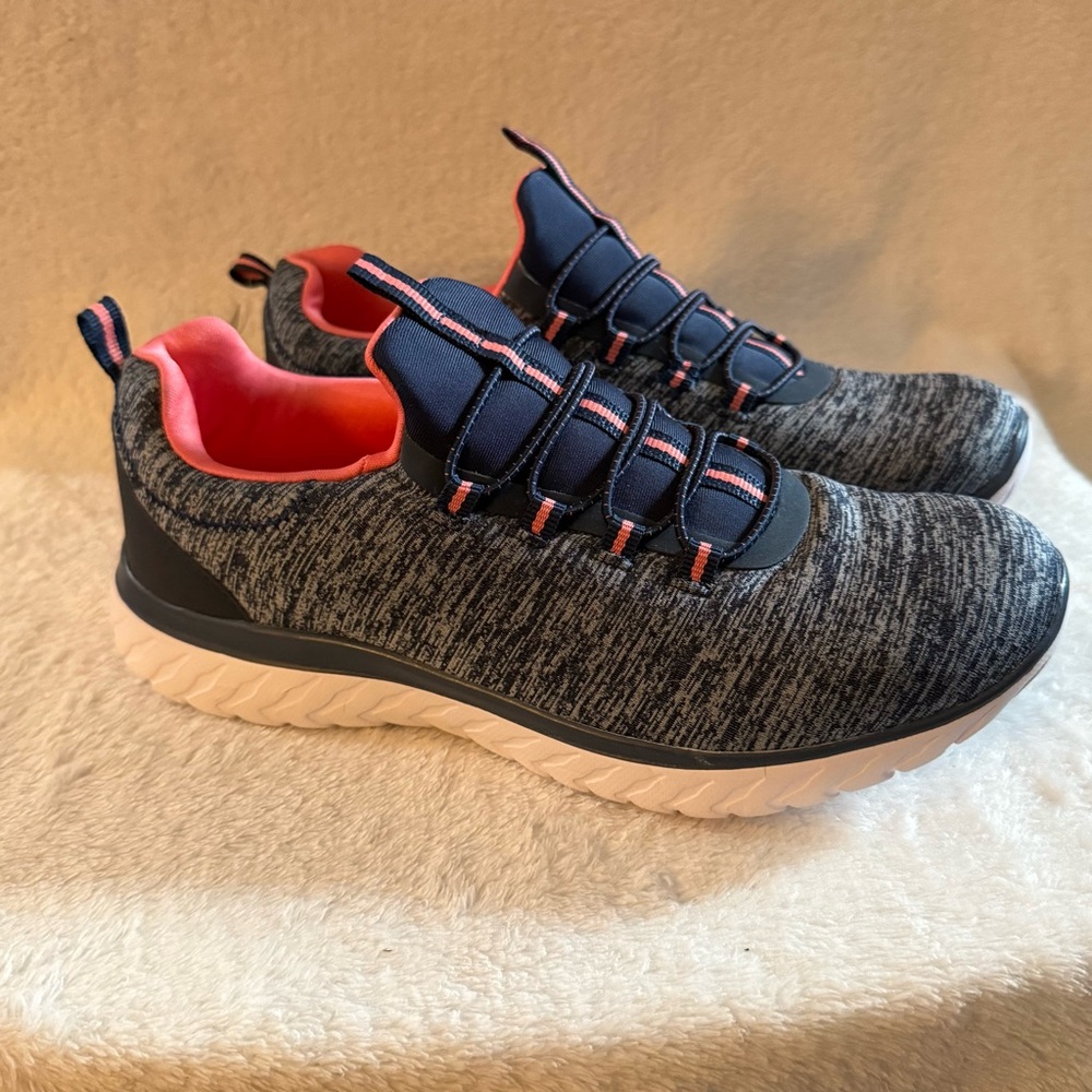 Athletic Works Navy Athletic Shoes Women’s 7.5 Memory Foam Moisture Wicking New
